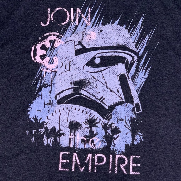 Star Wars (M) Join The Empire Girls Tank Top in Heathered Black Gray - Picture 4 of 7
